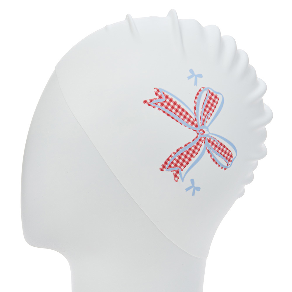 HOOG Vine ribbon Silicone Swim Cap white [SSC932] 디테일