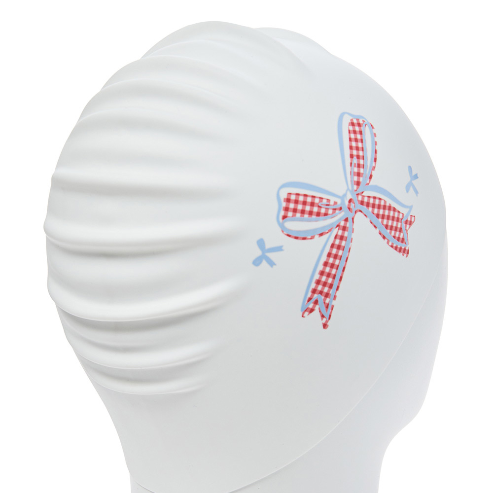 HOOG Vine ribbon Silicone Swim Cap white [SSC932] 디테일