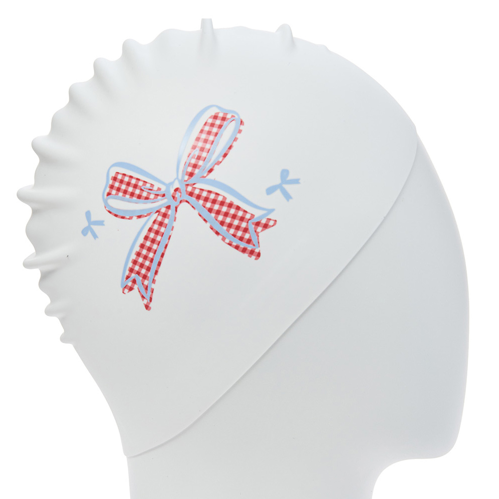 HOOG Vine ribbon Silicone Swim Cap white [SSC932] 디테일