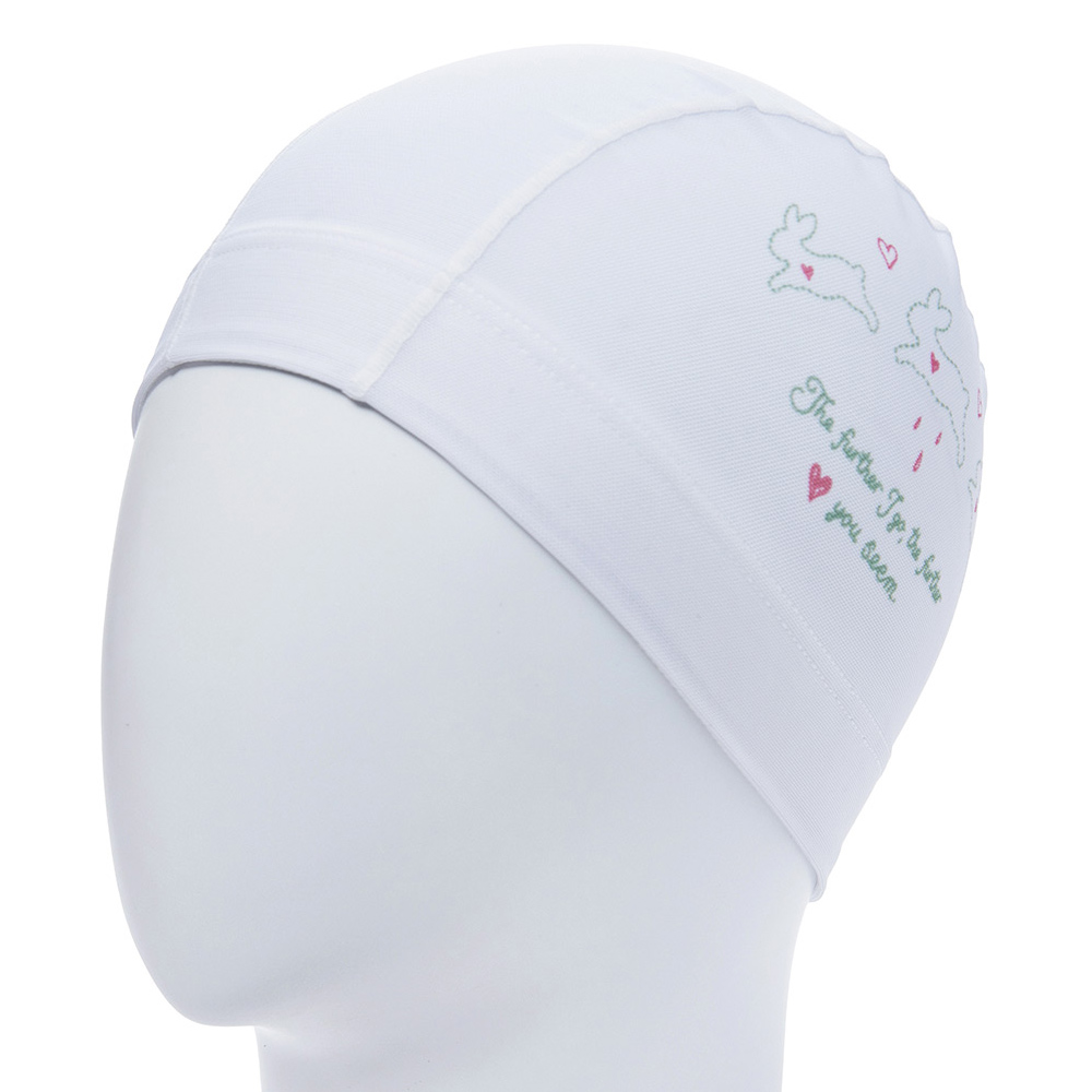 HOOG Funder Green Bunny Mesh Swim Cap white [SNM947] 디테일