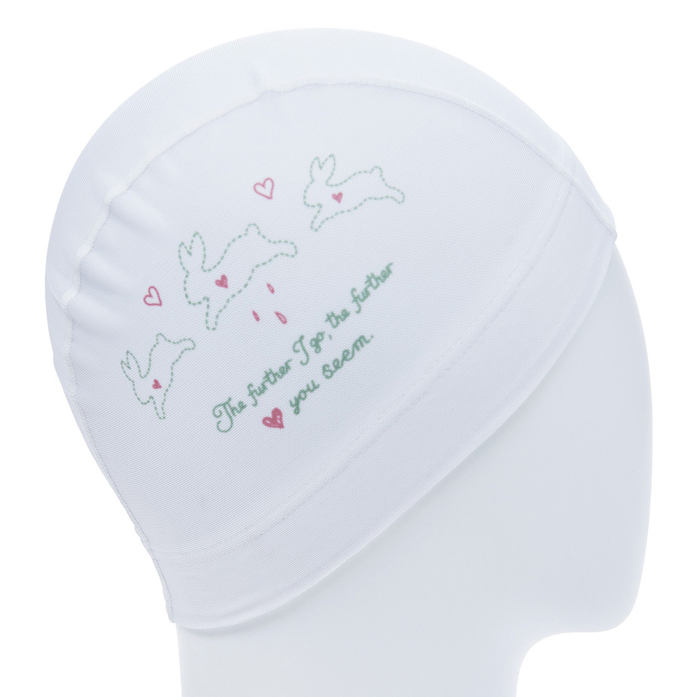 HOOG Funder Green Bunny Mesh Swim Cap white [SNM947] 디테일