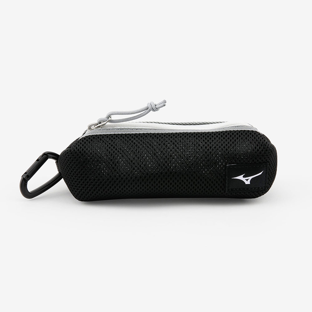 MIZUNO Mesh Swim Cap Goggles Case Black Gray [N3JMD02009] 디테일