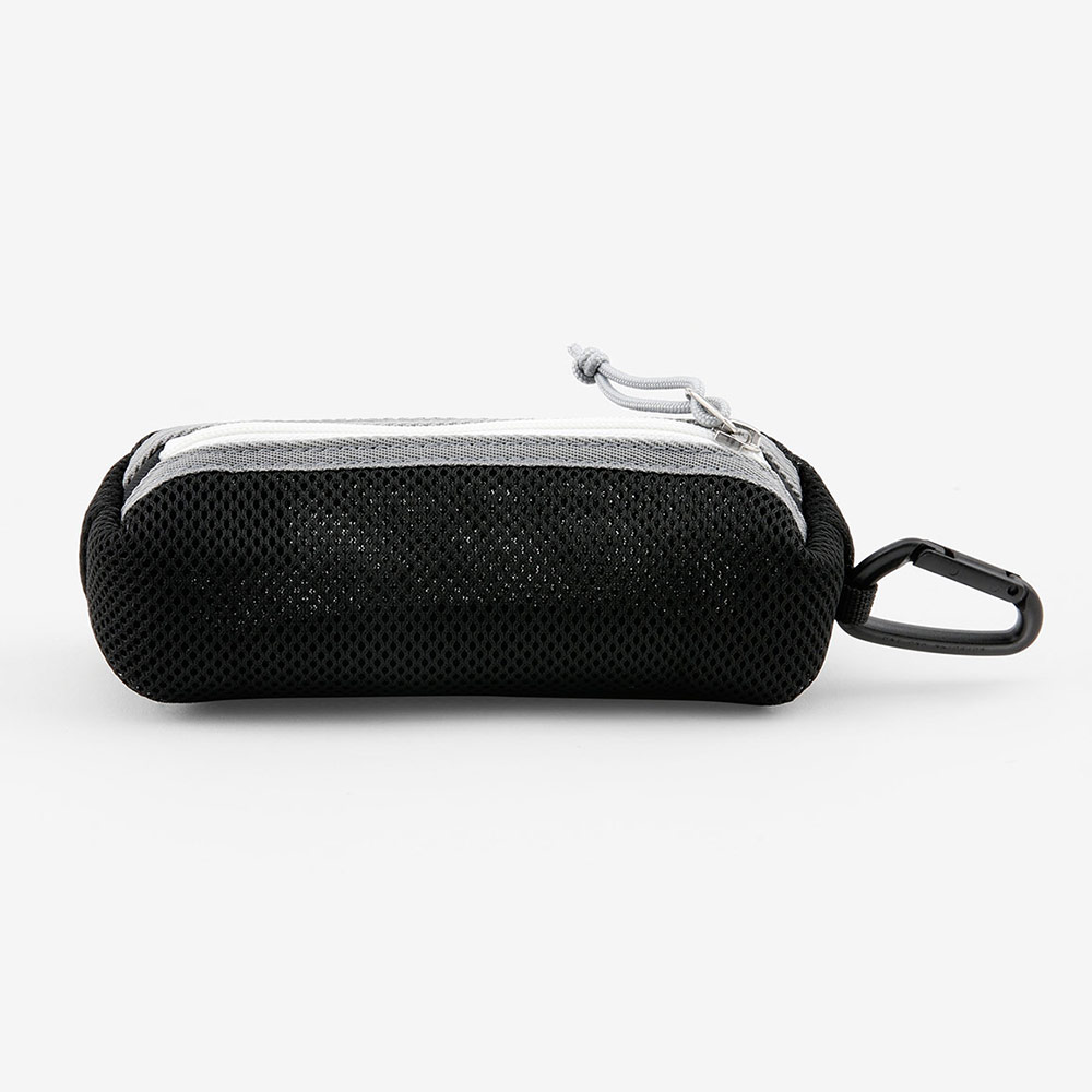 MIZUNO Mesh Swim Cap Goggles Case Black Gray [N3JMD02009] 디테일