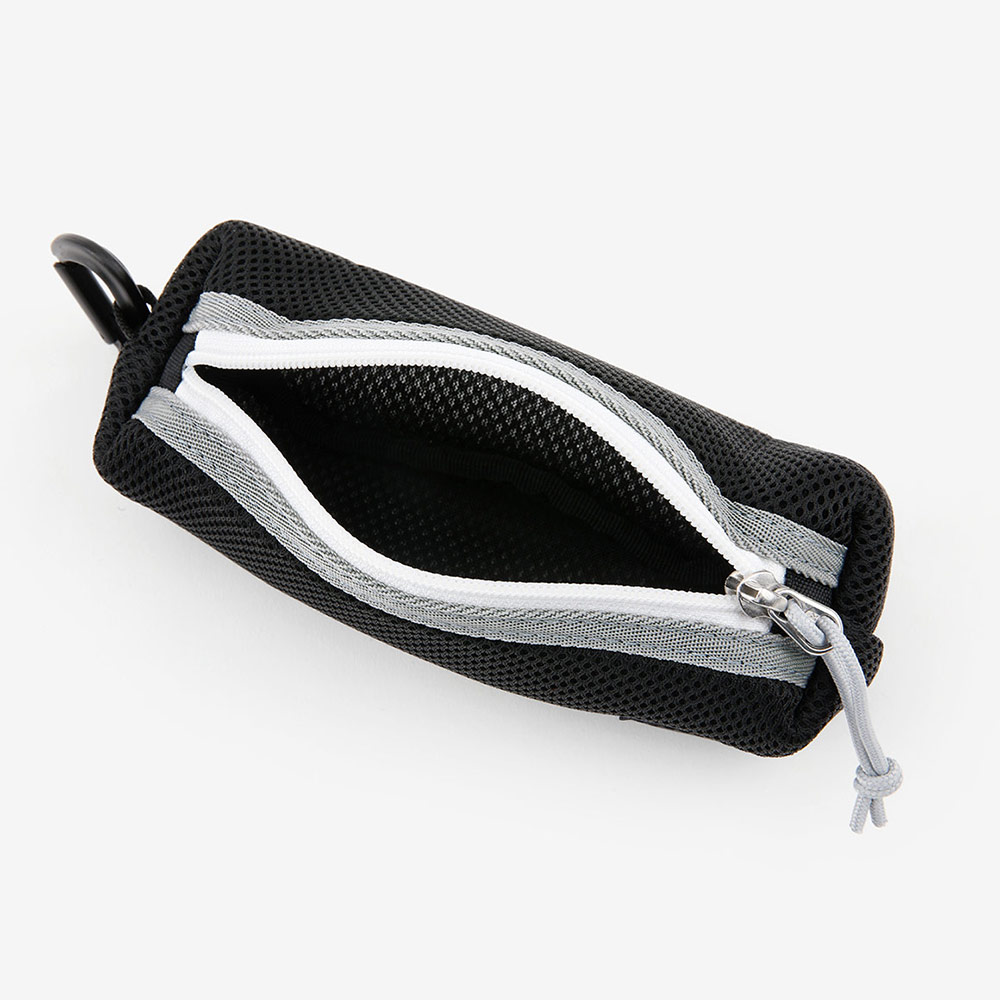 MIZUNO Mesh Swim Cap Goggles Case Black Gray [N3JMD02009] 디테일