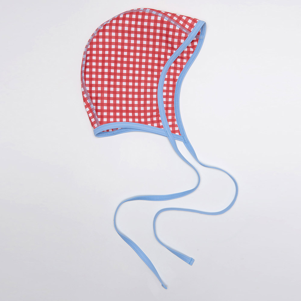 HOOG perfume Classic fabric Swim Cap red gingham ribbon [AWC0094] 디테일
