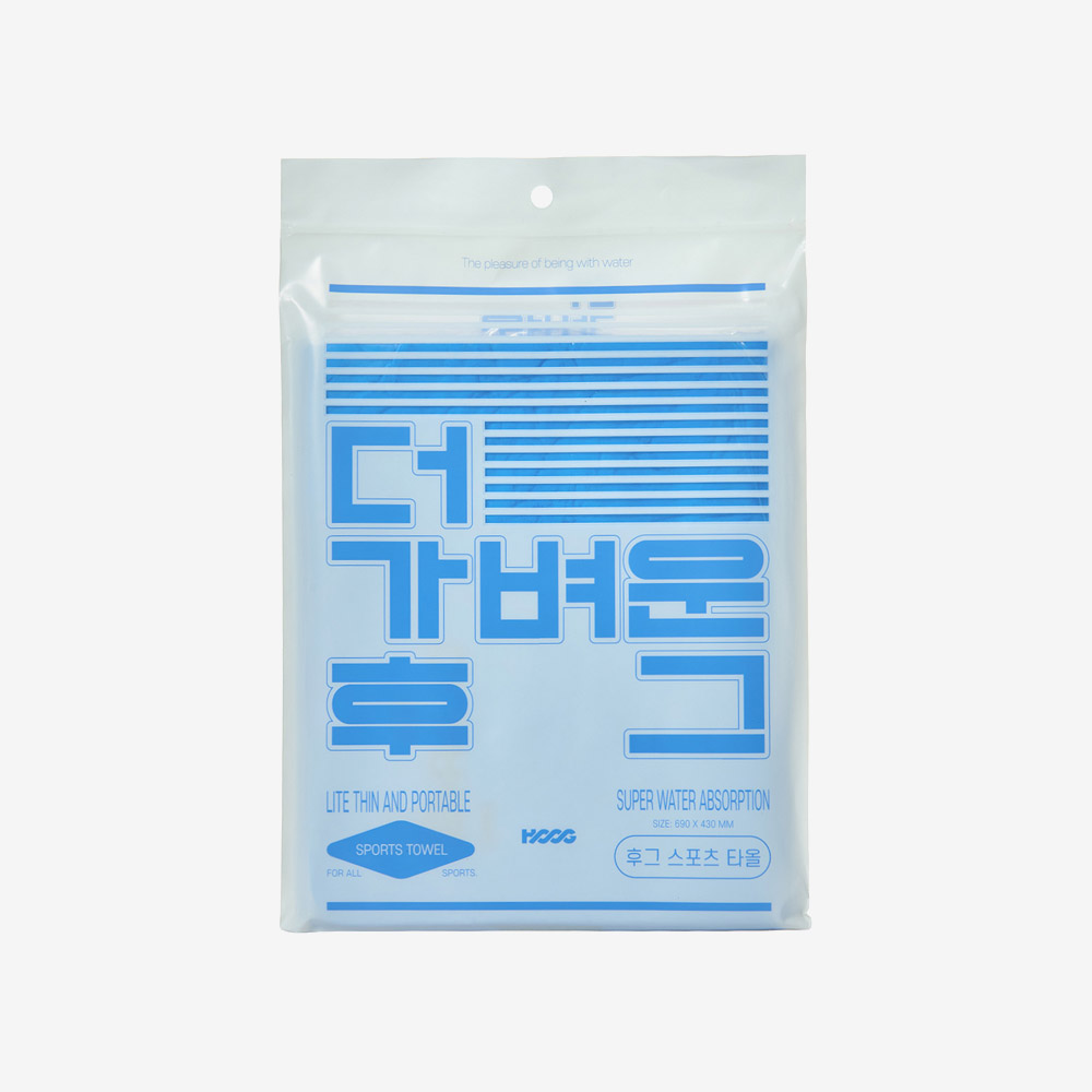 HOOG もっと 軽い HOOG スイムタオル ブルー [HTW0016] 디테일