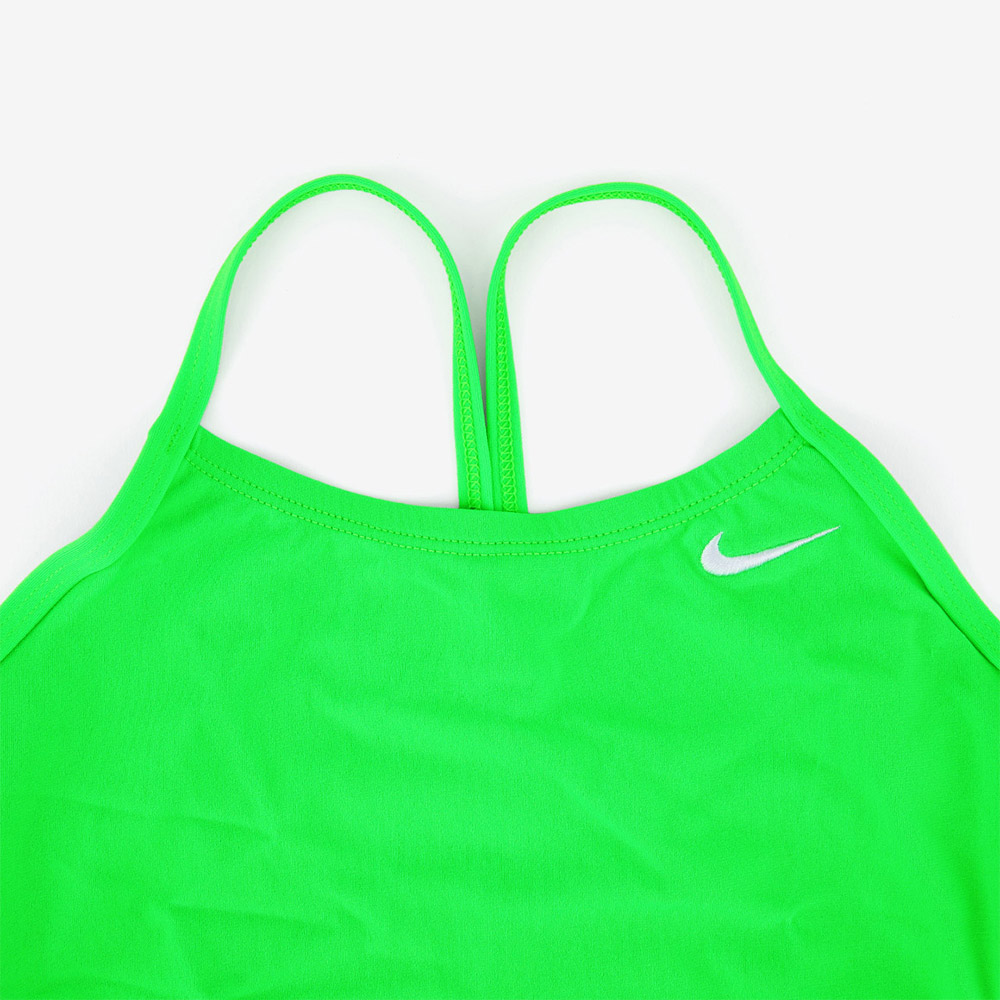 NIKE SWIM Answer Solid Cut Out Training Voltage green [NESSA018-311 embroidery logo Women's ] 디테일