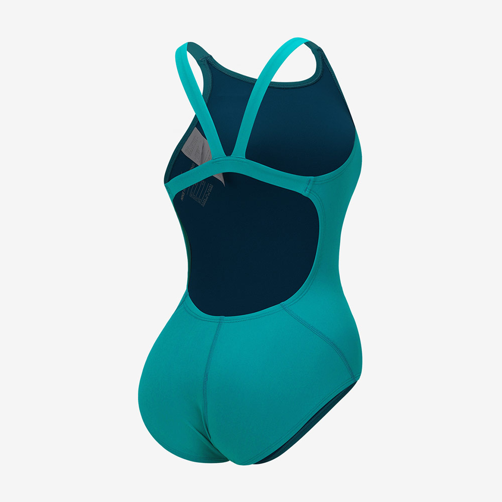 NIKE SWIM Answer Solid Fast Back Swimsuit Low cut Training energy [NESSA040-385 embroidery logo Women's ] 디테일