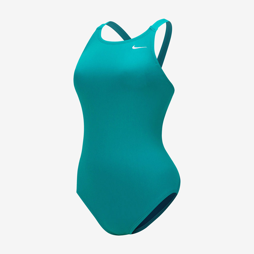 NIKE SWIM Answer Solid Fast Back Swimsuit Low cut Training energy [NESSA040-385 embroidery logo Women's ] 디테일