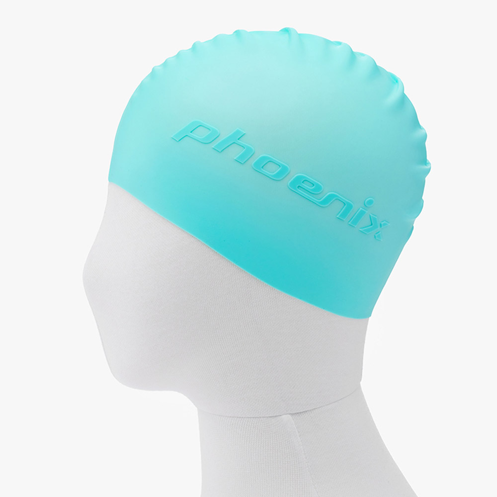 PHOENIX エンボ ロゴ シリコン スイムキャップ アクアミント [PCS-06(AMT)] 디테일