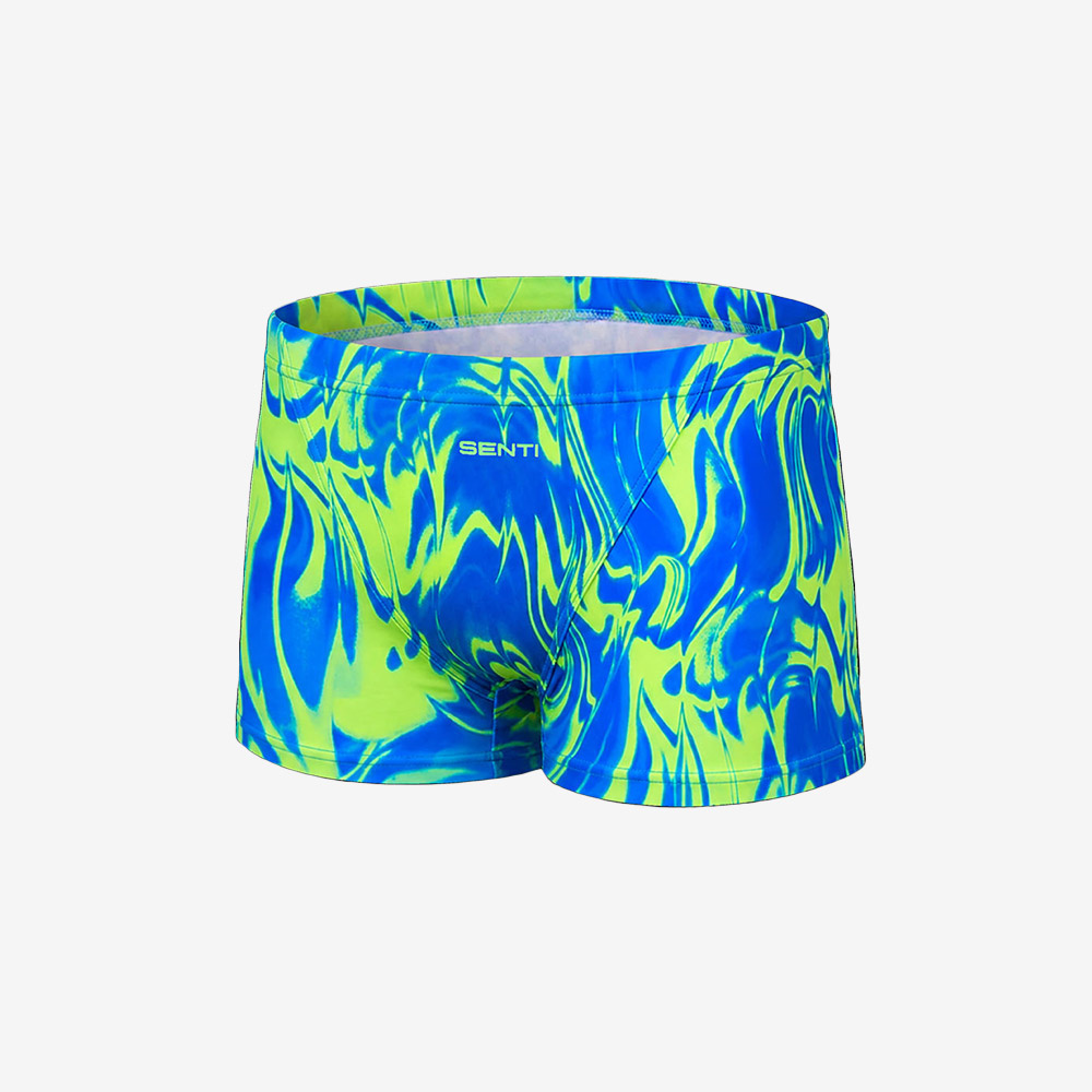Mirage Glossy Square Leg Swimsuit Blue