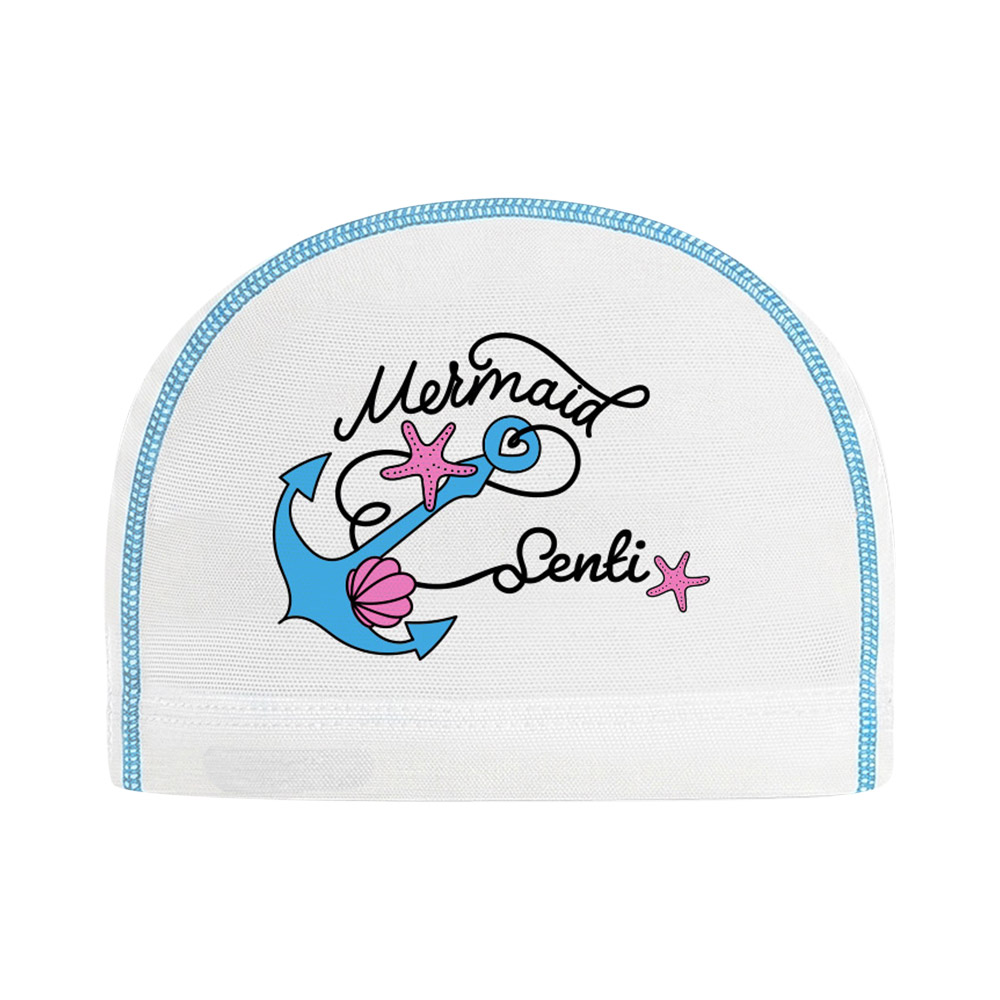 SENTI Mermaid Soul Mesh Swim Cap white [SC-M610] 디테일