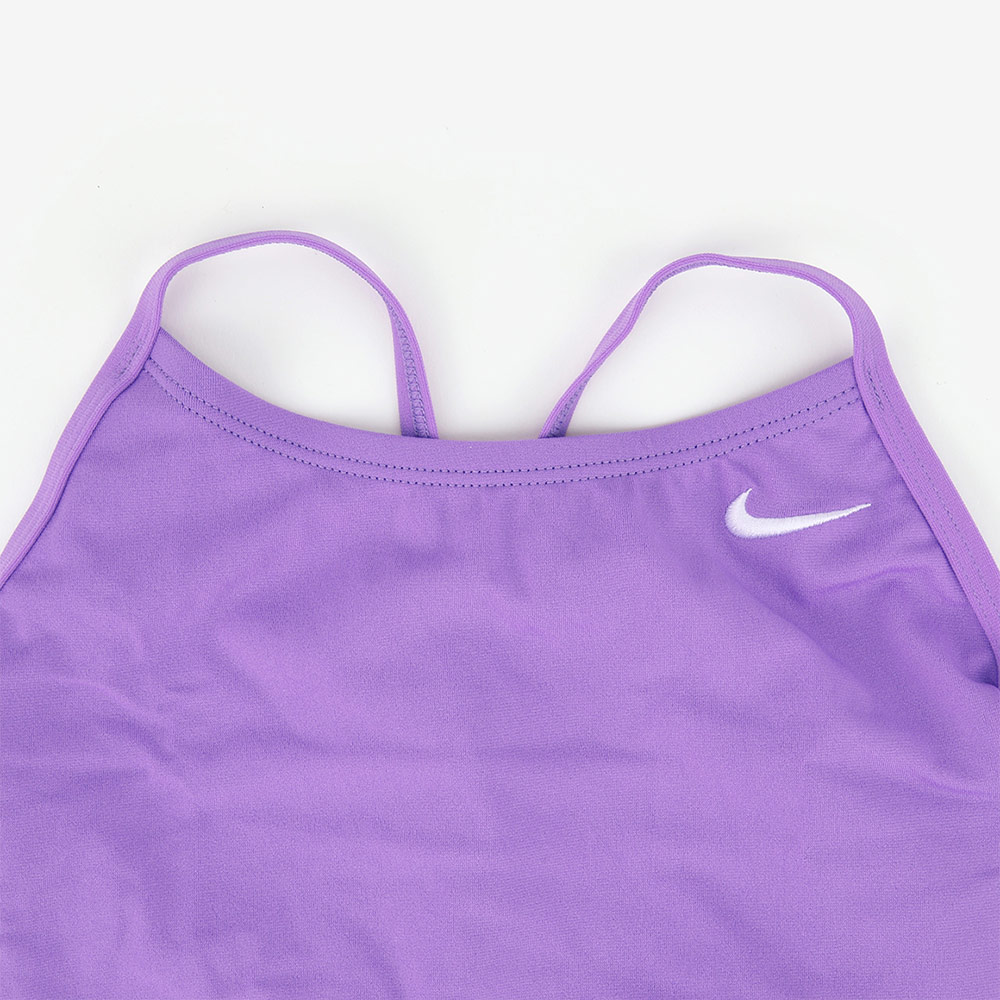 NIKE SWIM Answer Solid Lace Up Tie Back Swimsuit middle cut Training Bright Violet [NESSG000-569 embroidery logo Women's ] 디테일
