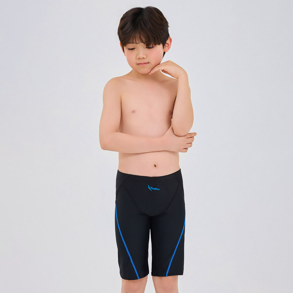 RALLY Kids line Jammer Swimsuit black [RSBH465 Boys] 디테일