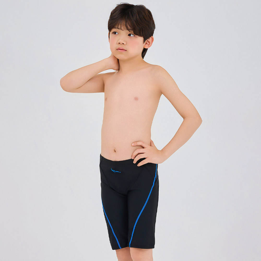 RALLY Kids line Jammer Swimsuit black [RSBH465 Boys] 디테일