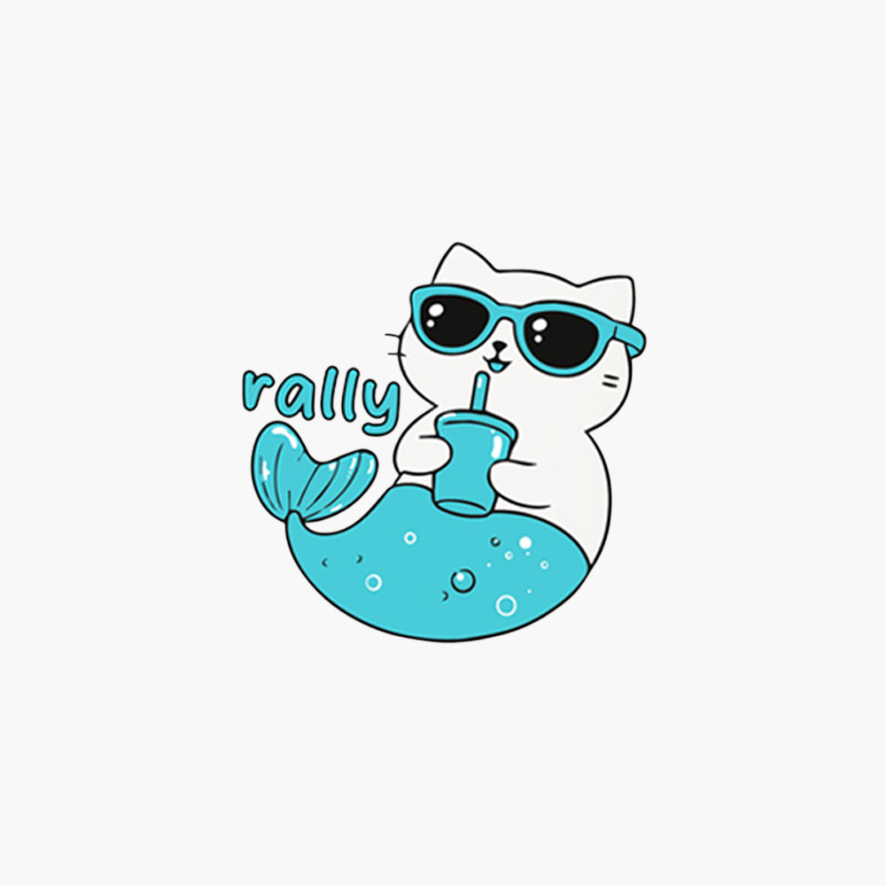 Aqua Cat Silicone Swim Cap Mint