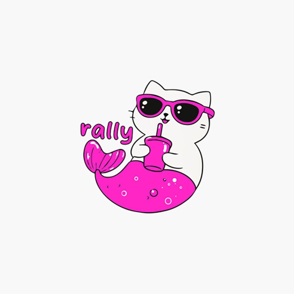 Aqua Cat Silicone Swim Cap pink