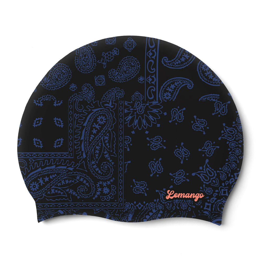 LEMANGO ethnic wave Silicone Swim Cap Navy [LGNSC60006306] 상품컷