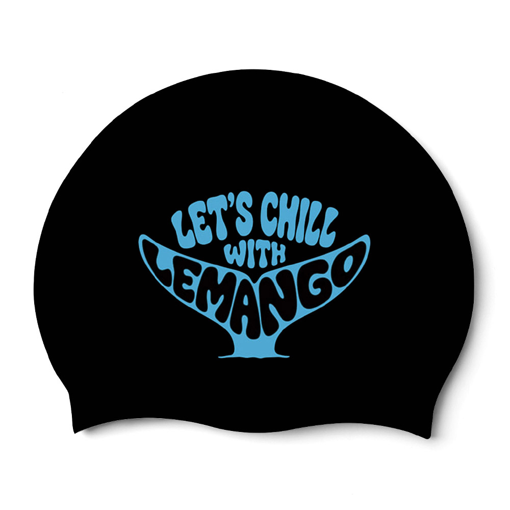 LEMANGO whale Tail seven Silicone Swim Cap black [LGNSC60006332] 상품컷