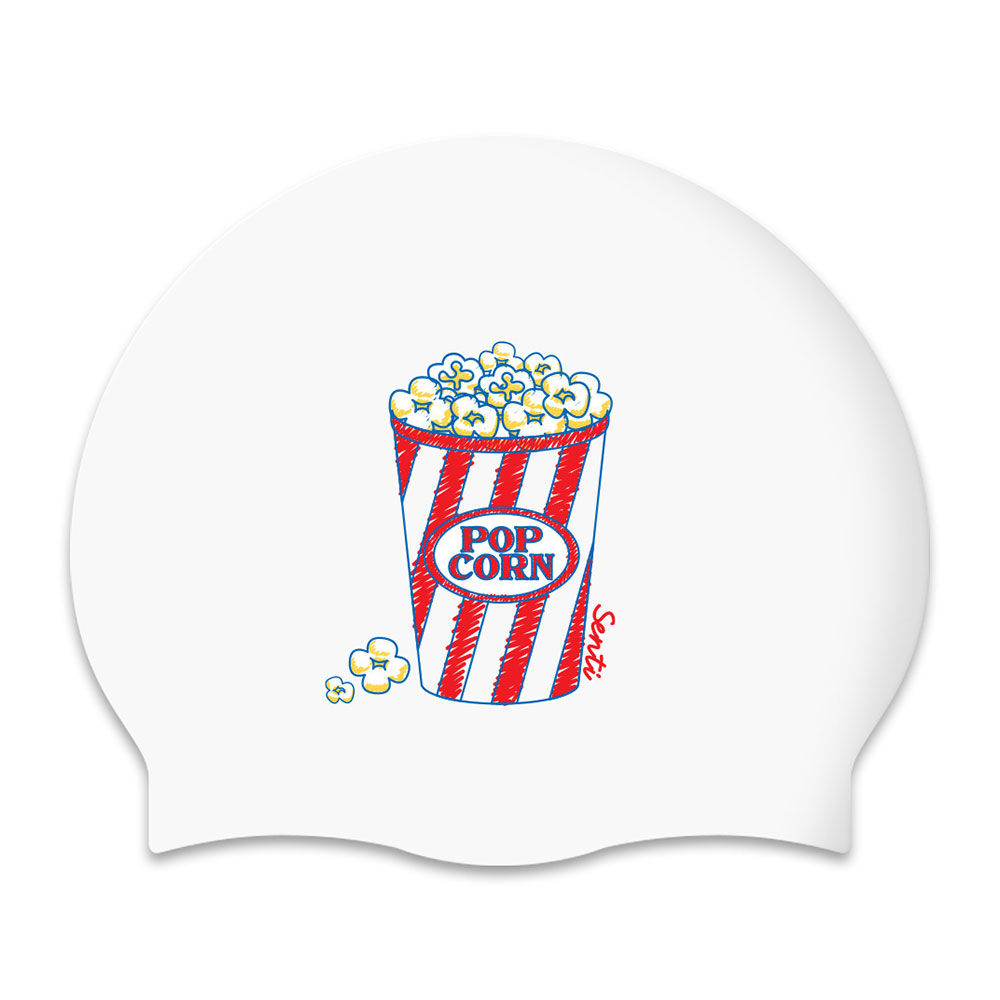 SENTI SENTI Popcorn Silicone Swim Cap white [SC-2646] 상품컷
