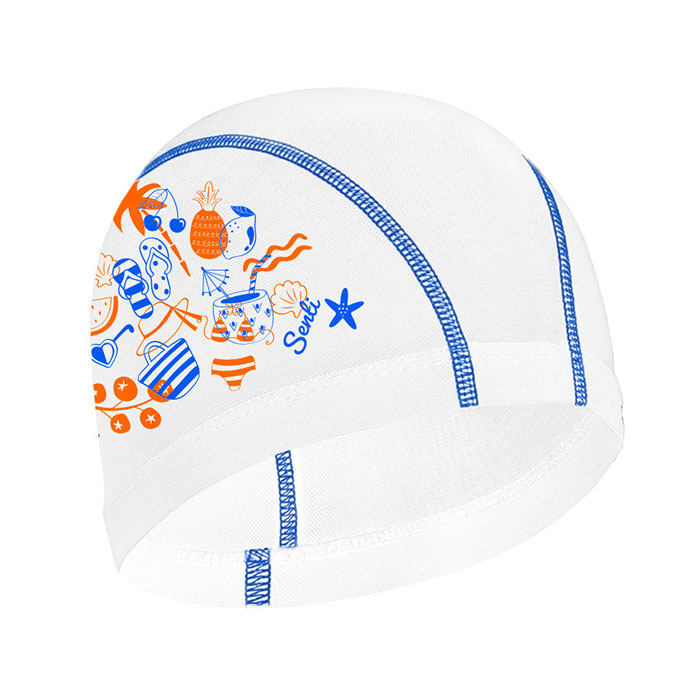 SENTI Summer vacation Mesh Swim Cap white [SC-M613] 상품컷