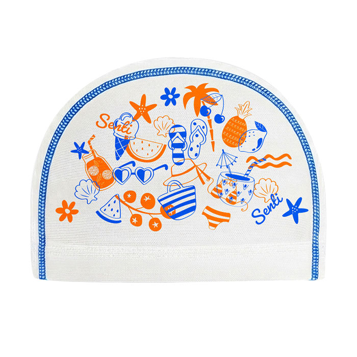 SENTI Summer vacation Mesh Swim Cap white [SC-M613] 디테일