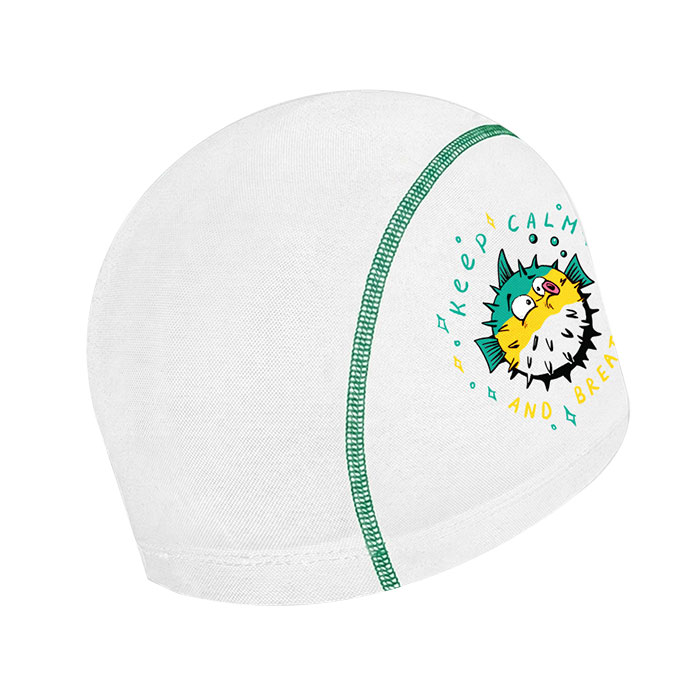 SENTI Angry Puffer Mesh Swim Cap white [SC-M614] 디테일