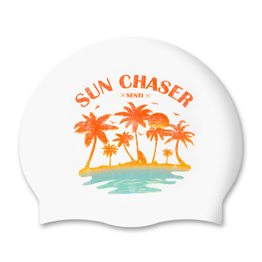 Sunchaser Silicone Swim Cap white