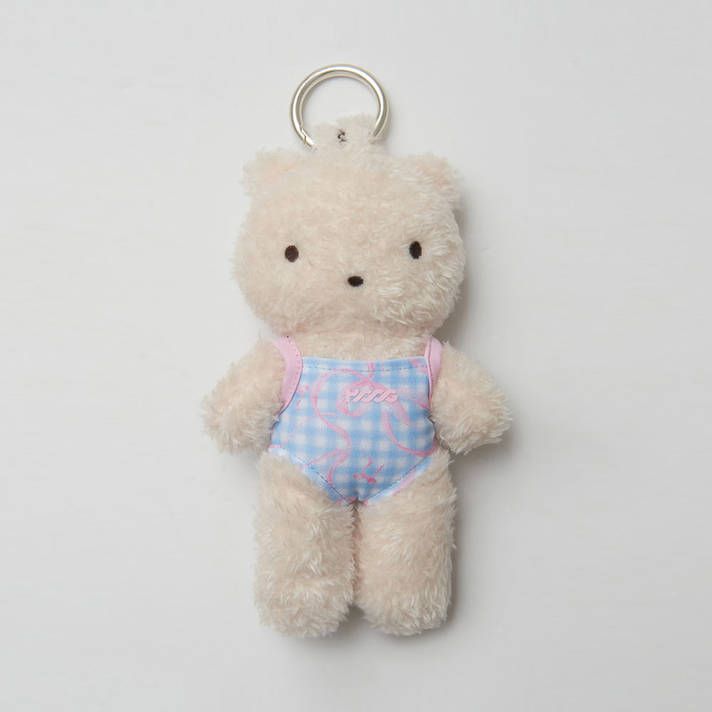 HOOG HOOMONG Keyring Acc swimsuit Blue gingham ribbon [HKS011] 디테일