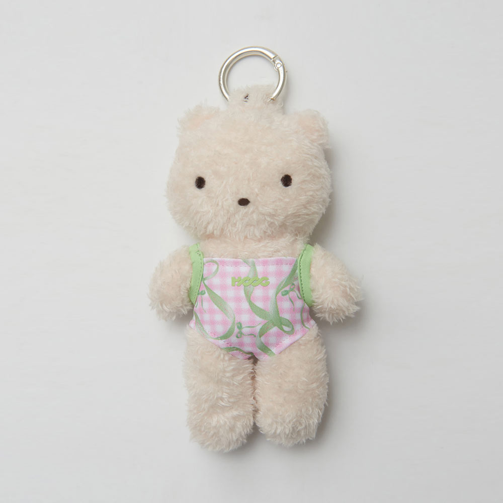 HOOG HOOMONG Keyring Acc swimsuit Pink gingham ribbon [HKS012] 디테일