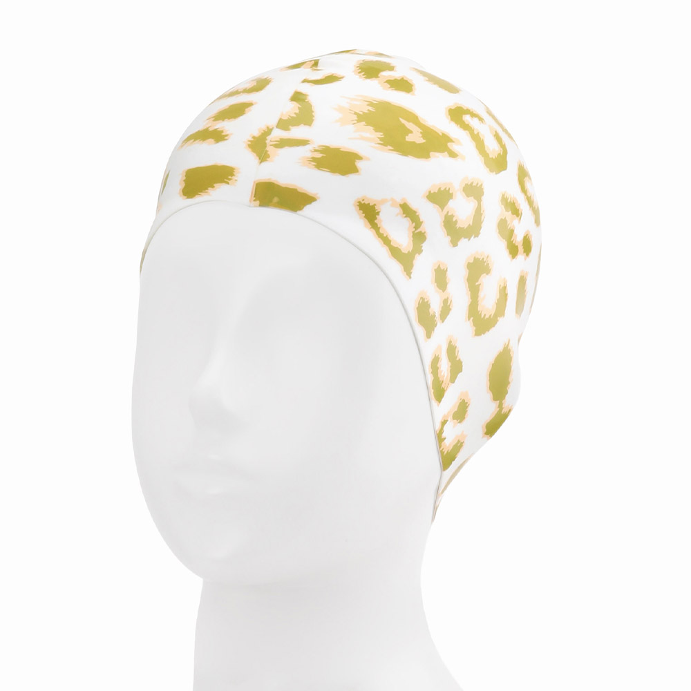 SWAVE Wild Leopard Silicone Swim Cap Khaki [SG3USC008] 디테일
