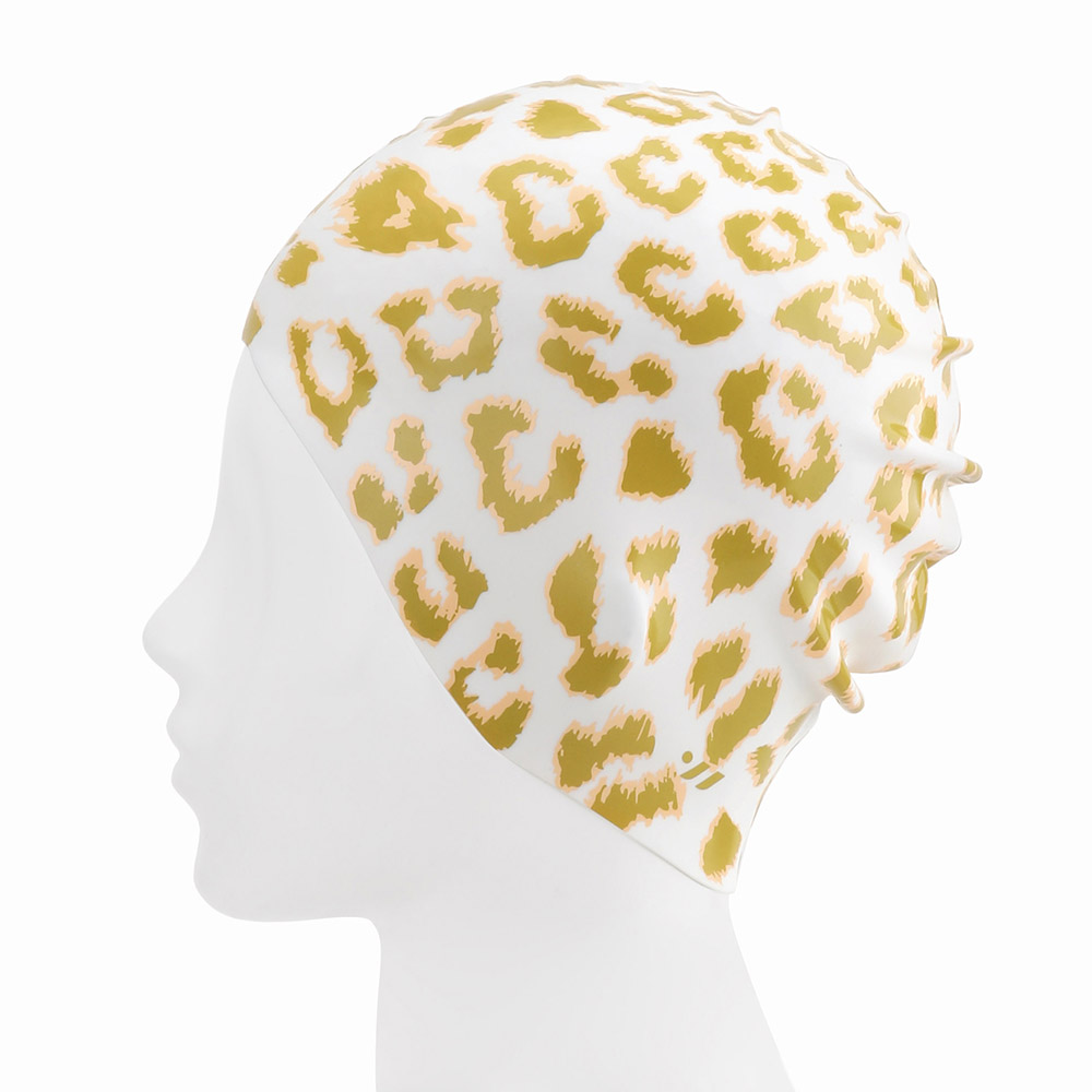 SWAVE Wild Leopard Silicone Swim Cap Khaki [SG3USC008] 디테일