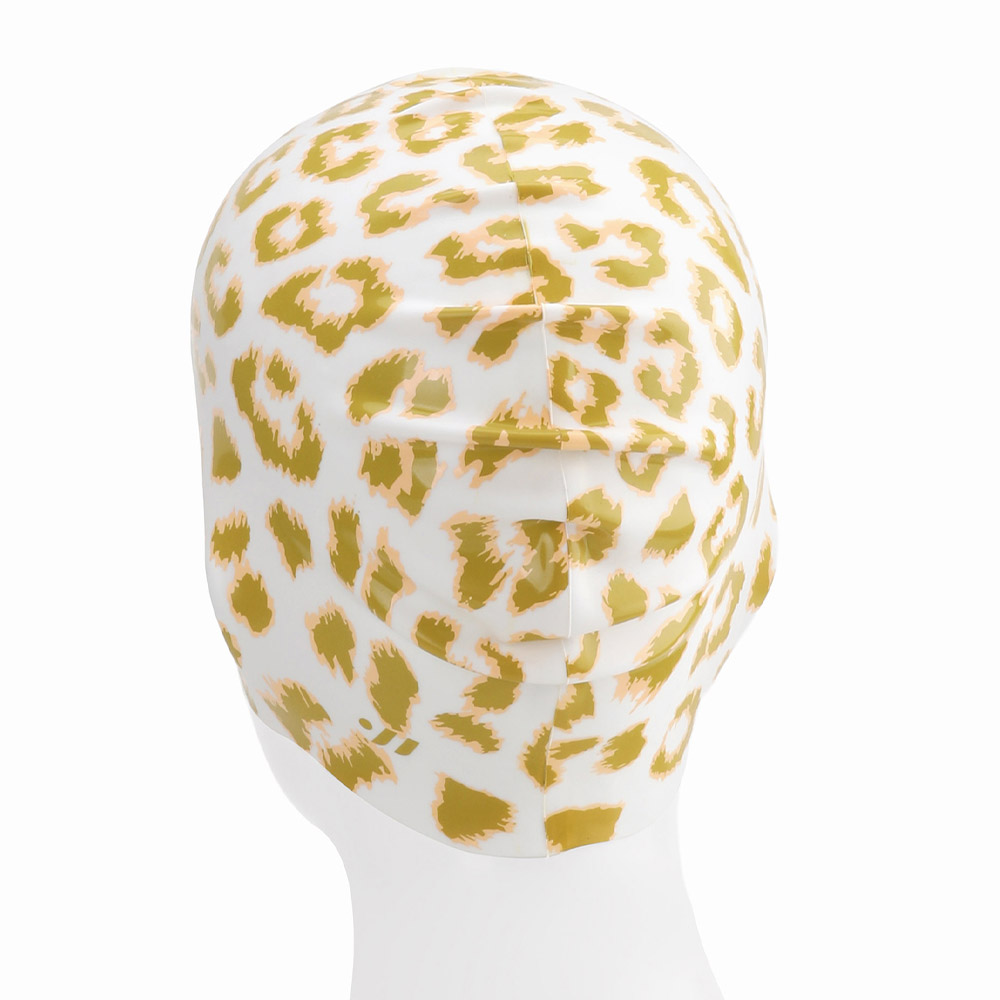 SWAVE Wild Leopard Silicone Swim Cap Khaki [SG3USC008] 디테일