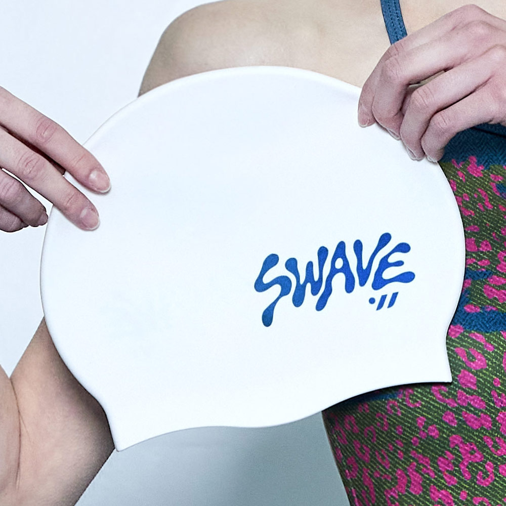 SWAVE InkSWAVE Silicone Swim Cap Navy [SG3USC002]