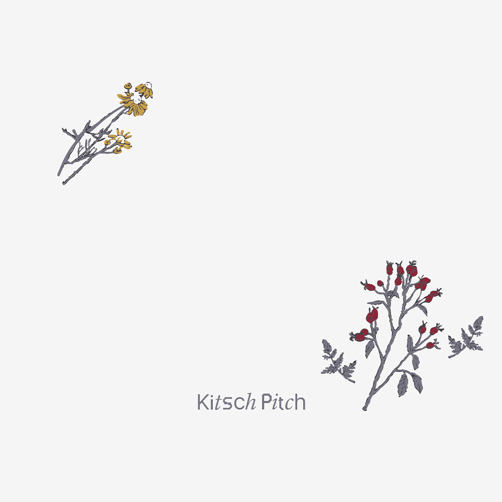 KITSCH PITCH 野の花 シリコン スイムキャップ ホワイト [KG3USC006] 디테일