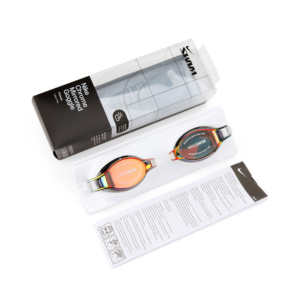 NIKE SWIM New Chrome training Mirrored Goggles Snow white [NESSD125-115] 디테일