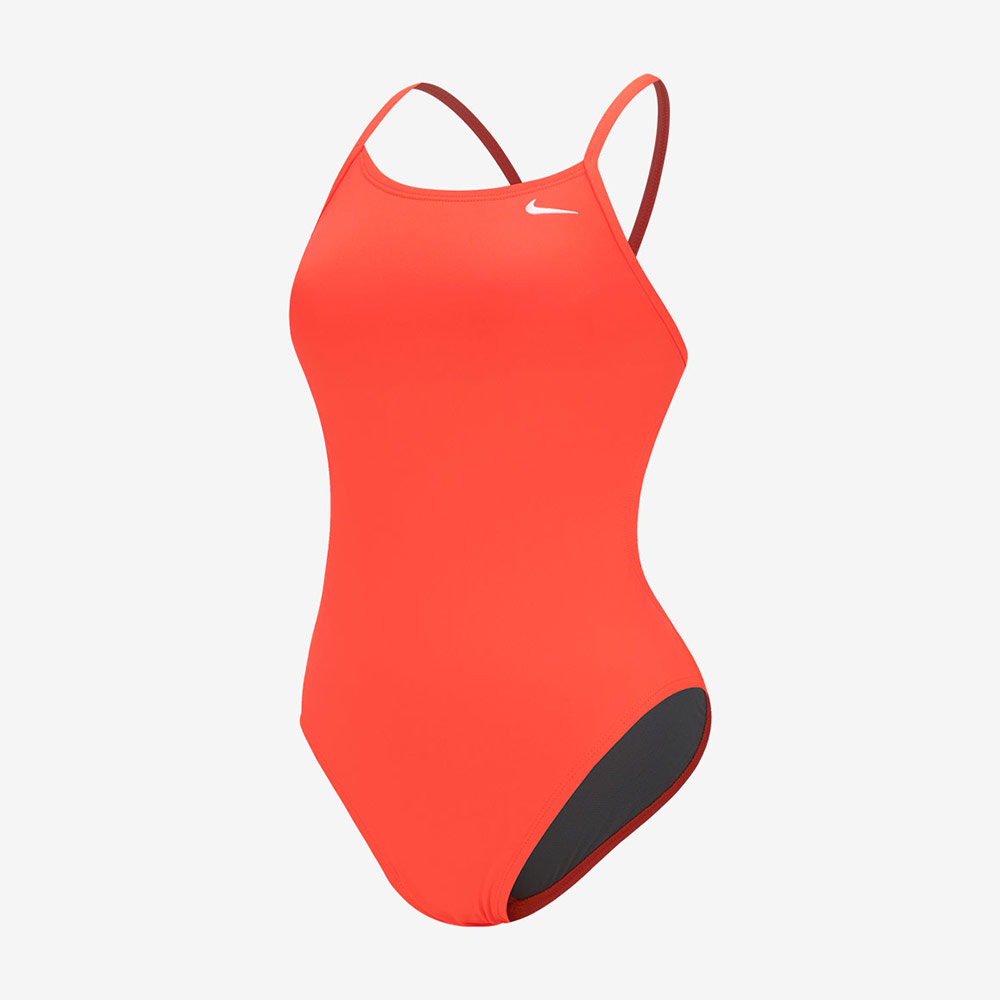 NIKE SWIM Answer Solid Cut Out High cut Compression Bright Crimson [NESSA018-631 embroidery Logo Women's]