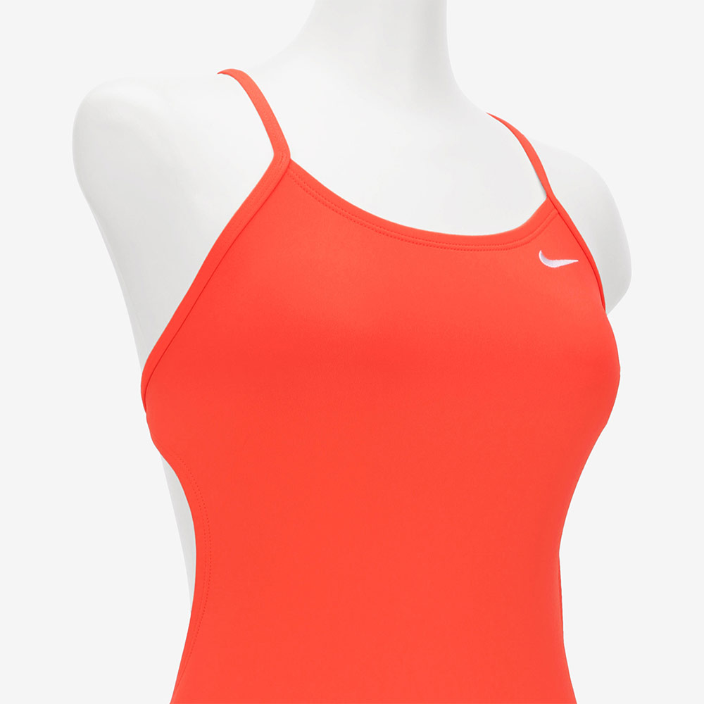 NIKE SWIM Answer Solid Cut Out High cut Compression Bright Crimson [NESSA018-631 embroidery Logo Women's] 디테일