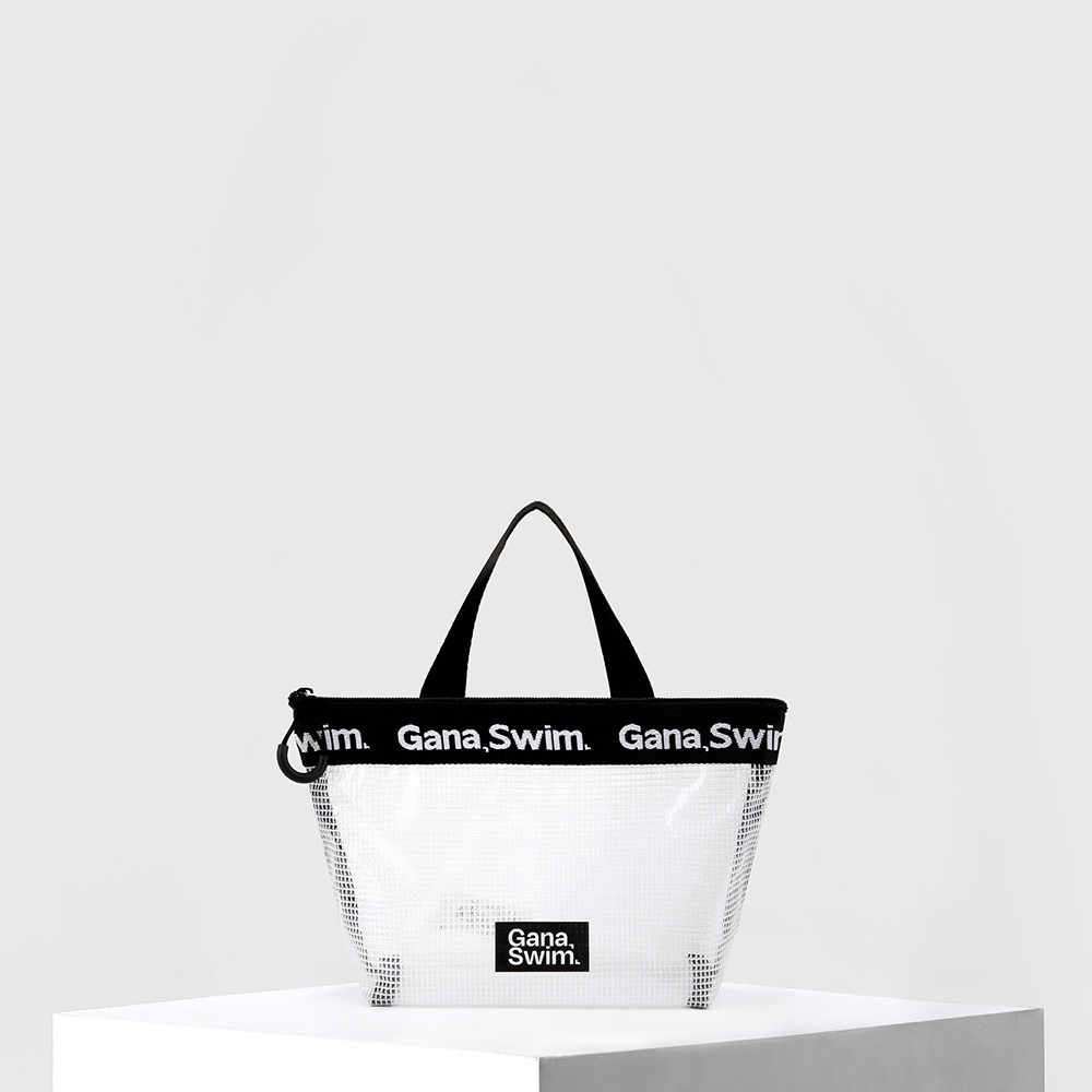 GANASWIM JQD grid transparency pouch white