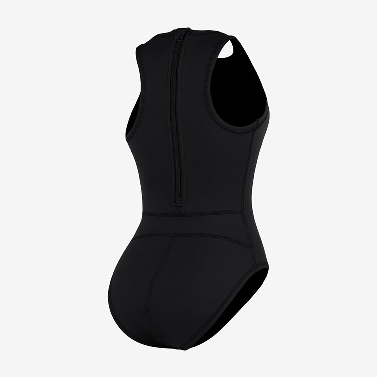 NIKE SWIM Women's Answer Solid Water Polo Swimsuit Black [NESSA060-001 (Black)] 디테일