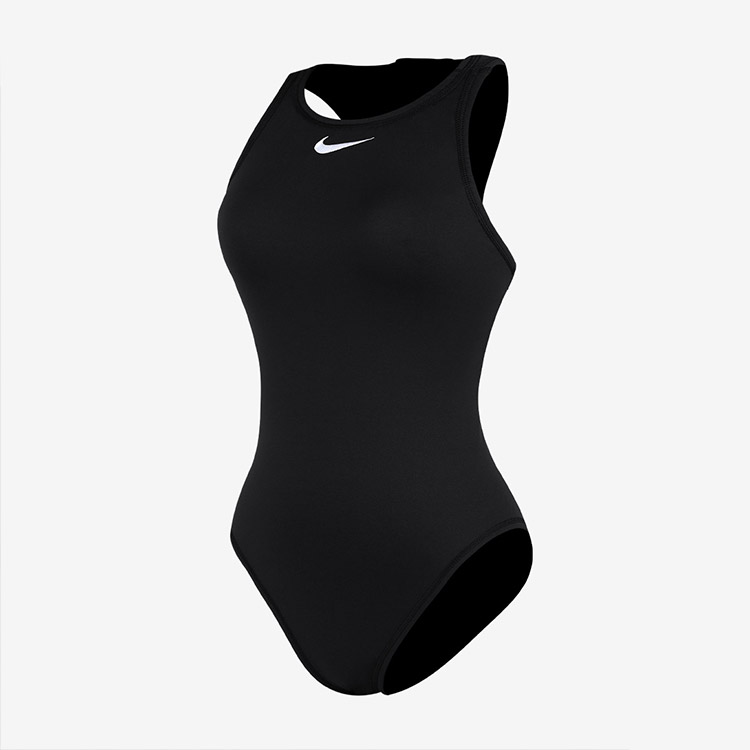 NIKE SWIM Women's Answer Solid Water Polo Swimsuit Black [NESSA060-001 (Black)] 디테일