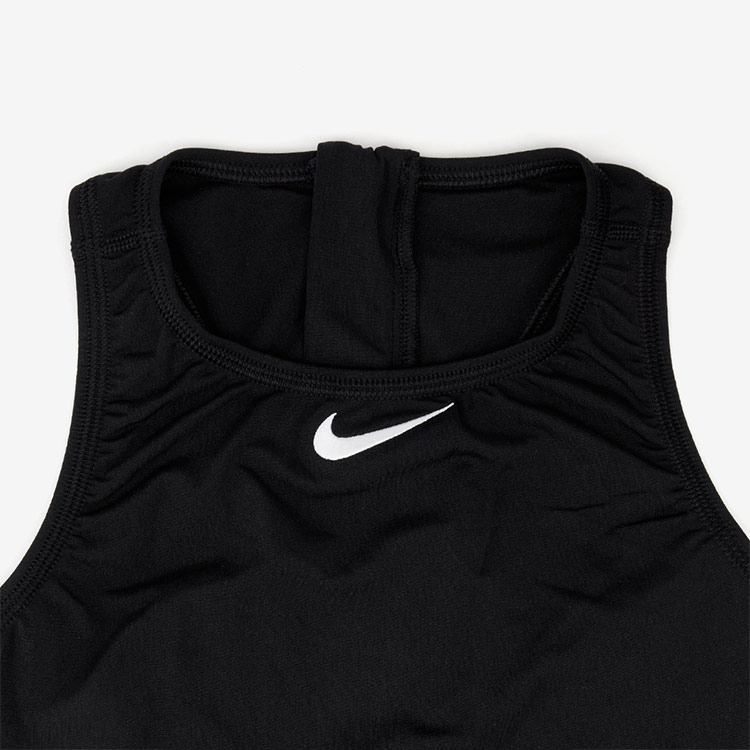 NIKE SWIM Women's Water Polo Solid Zip-up High Neck Swimsuit Black [NESSE001-001 Bathing Suit] 디테일