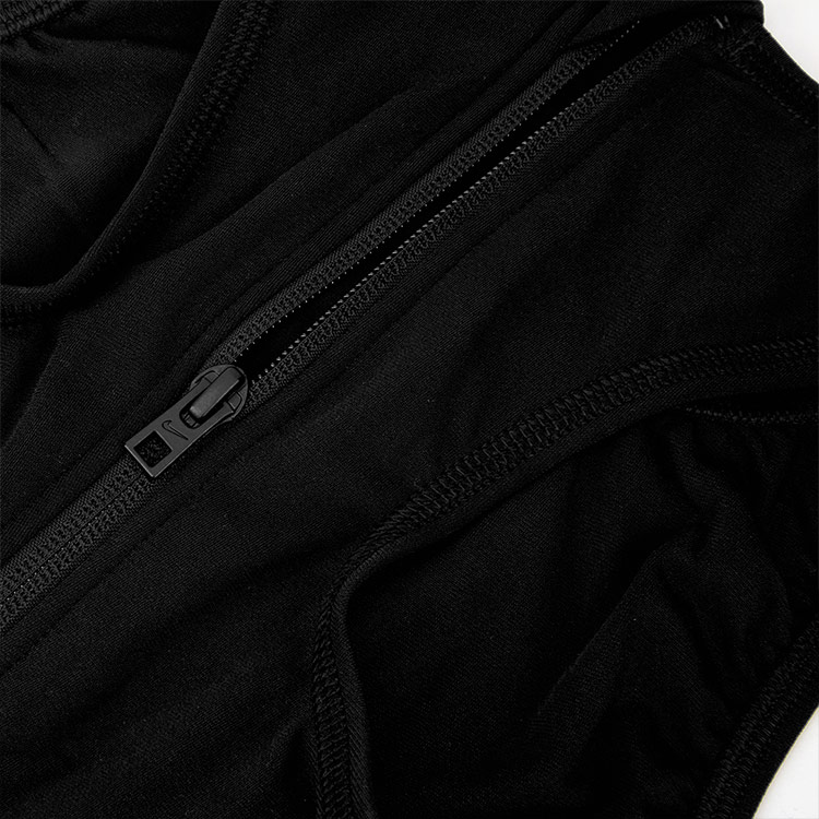 NIKE SWIM Women's Water Polo Solid Zip-up High Neck Swimsuit Black [NESSE001-001 Bathing Suit] 디테일