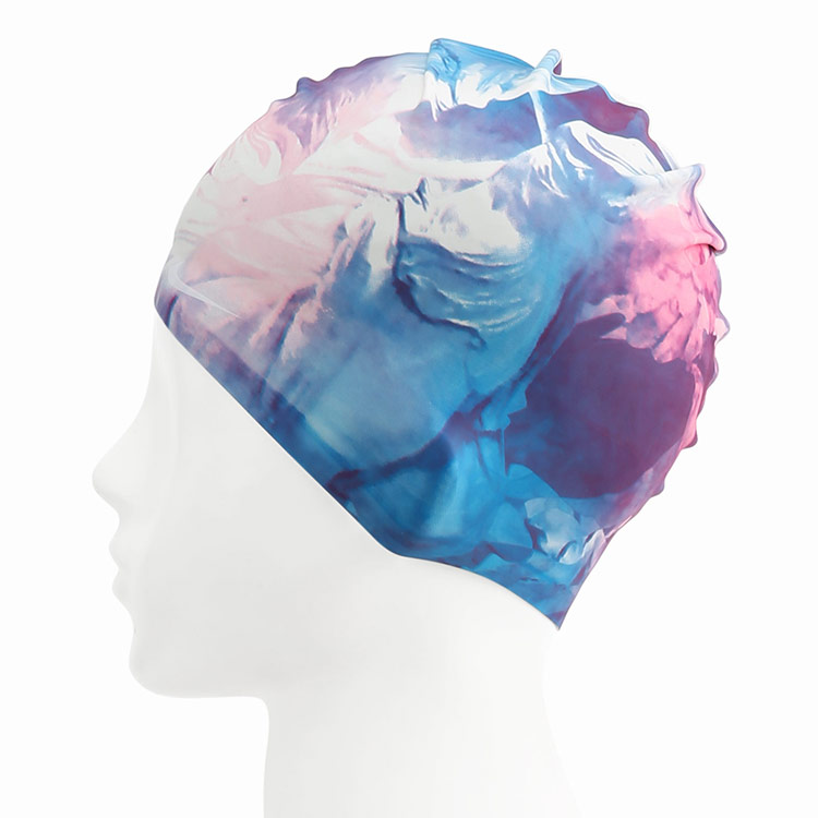 NIKE SWIM Multi Print Silicone Swim Cap Rainbow [NESSF122-959] 디테일