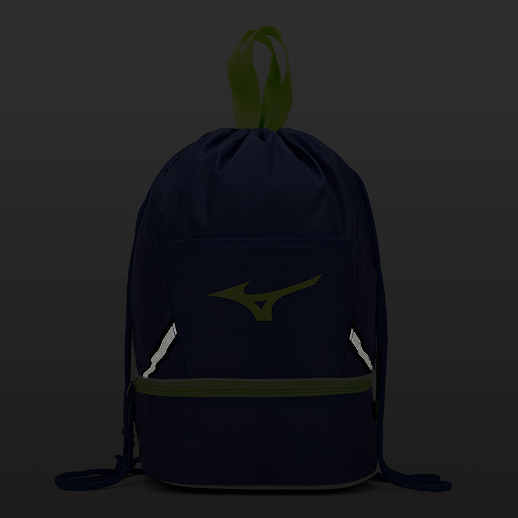 MIZUNO Logo Swim Pool Bag Blue Lime [N3JDB00122 Swim Bag] 디테일