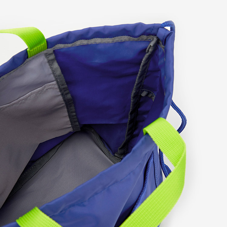 MIZUNO Logo Swim Pool Bag Blue Lime [N3JDB00122 Swim Bag] 디테일