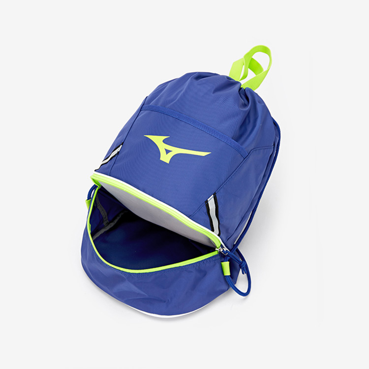 MIZUNO Logo Swim Pool Bag Blue Lime [N3JDB00122 Swim Bag] 디테일