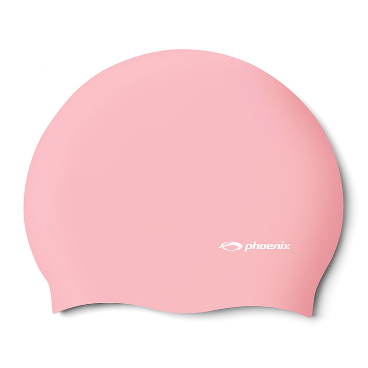 PHOENIX Solid Logo Silicone Swim Cap Pink [PCS-02 (Pink)]
