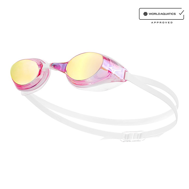 MIZUNO Excel Eye Racer Mirrored Goggles Clear Pink [N3JEB90164 World Aquatics Approved] 상품컷