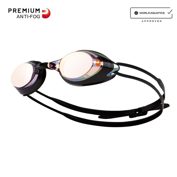 SWANS SRX Premium Antifog Mirrored Goggles Purple Brown [SRX-M PAF (PURBR) World Aquatics Approved]